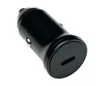 Automašīnas USB 20 W C ātrās uzlādes lādētājs, PD 3.0 ātrās uzlādes funkcija, melns, DINIC beztaras iepakojums